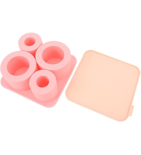 Pembe Quencher Silikon Kapaklı Buzluk, Silindir Buz Kalıbı 4 Gözlü Stanly 20oz 30oz 40oz Bardak Uyumlu