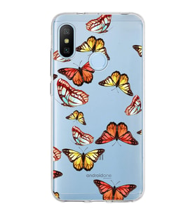 PrintiFy Xiaomi Mi A2 ile Uyumlu 1mm Slim Fit Water Color 2 Baskılı Şeffaf  Kılıf