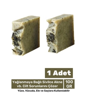 %100 Doğal Güzel Kokulu El Yüz Saç Vücut Cilt Onaran Kolajen Etkili Isırgan Bitkisel Sabun 1 Adet