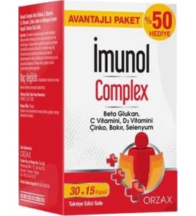 Orzax İmunol Complex Avantajlı Paket 30+15 Kapsül