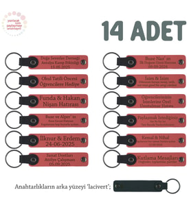 Nar Çiçeği, Karne Gününde Dağıtılacak Süper Hediye, 14'lü Anahtarlık Set, İsme Özgü Hatıralık
