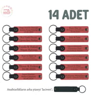 Nar Çiçeği, Karne Gününde Dağıtılacak Süper Hediye, 14'lü Anahtarlık Set, İsme Özgü Hatıralık