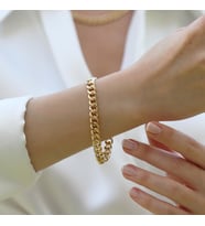Gurmet Hallow Gold Kaplama Gümüş Bileklik
