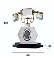 Antika Telefon Tasarım Cam Masaüstü Aksesuarı,eskitme Gold Lüks Ofis Masası Aksesuarı