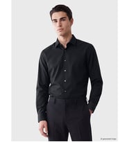 LCW BUSINESS Siyah Slim Fit Erkek Oxford Gömlek