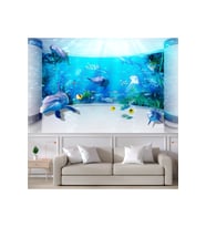 Dreamwall Denizaltı Balıklar Desenli Isı Ve Ses Yalıtımlı Sağlıklı Tekstil Duvar Kağıdı (Çok Renkli)