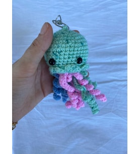 Amigurumi Deniz Anası Anahtarlık Seti (Ebru Yeşil)