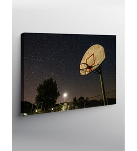 Kanvas Tablo Gece Basketbol Sahası
