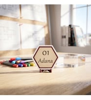 Adana Hatırası Modern Dekoratif Obje, Kitaplık ve Konsollar İçin Estetik Şehir Dekoru 10x10 cm, Pudra