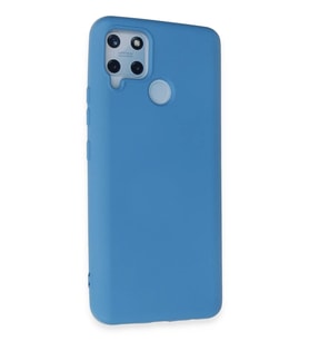 Northcity Realme C15 Uyumlu Kılıf Nano içi Kadife Silikon - Mavi