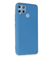 Northcity Realme C15 Uyumlu Kılıf Nano içi Kadife Silikon - Mavi