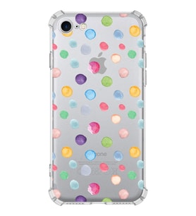 PrintiFy Apple iPhone SE 2020 Uyumlu Water Color 6 Baskılı Şeffaf Köşe Korumalı Antişok Kılıf