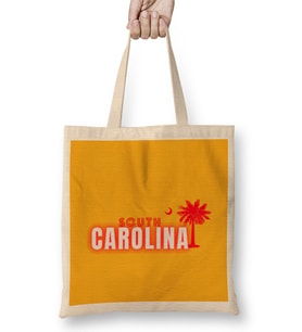 South Carolina state flag gift - vintage Retro Rainbow Style Bez Çanta Uzun Saplı