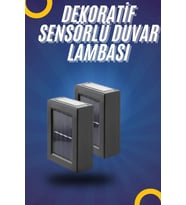 Yeni Model Solar Çift Taraflı Duvar Lambası Dekoratif Duvar Lambası