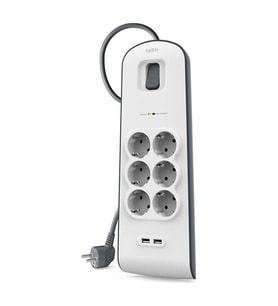 Belkin Akım Korumalı Uzatma Priz 6lı 2m 2x2.4a Usb Girişi