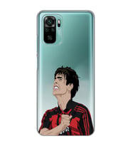 Xiaomi Redmi Note 10 / Note 10S Uyumlu Kaka Leite Futbol Tasarımlı Şeffaf Telefon Kılıfı