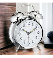 Valkyrie Akar Saniyeli Nostaljik Büyük Boy Masa Çalar Saat Yüksek Alarm sesi 16,5cm Hediyelik Işıklı Parlak Akrep Yelkovan