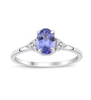 Tanzanite Oval Tektaş Yüzük