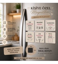 6'lı Kare Fotoğraf Magneti Kişiselleştirilebilir İstenilen Fotoğraflarla Anı Hediye Seti