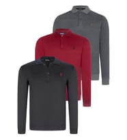ÜÇLÜ SET V4007 DEWBERRY ERKEK SWEATSHIRT-LACİVERT-ANTRASİT-BORDO