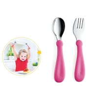 Paslanmaz Çelik Çatal Kaşık Seti 522 Pembe