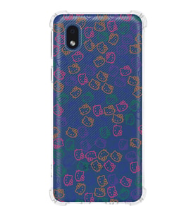 Samsung Galaxy A01 Core Uyumlu Köşe Korumalı Antişok Kapak Hello Kitty Tasarımlı Şeffaf  Kılıf