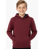 Erkek Çocuk Bordo Kapüşonlu Cepli 3 İplik  Sweatshirt BGL-ST05002