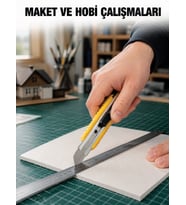 5 Adet Metal Falçata Seti Ergonomik Saplı Çelik Maket Bıçağı Koli Ambalaj PVC Kesici