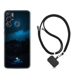 Tecno Pova Neo Kılıf Silikon Boyun Askılı İpli Desenli Silikon Gece 1633
