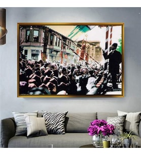 Altın Çerçeveli dekoratif tablo l252 (Gold)