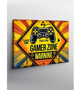 Kanvas Tablo Gamer Zone Uyarısı