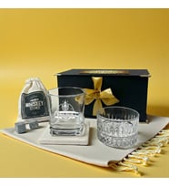 Premium Siyah Kutusunda Retro Esintili Özel Tasarım Viski Bardağı Seti