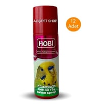 Hobi Kafes Kuşları İçin Deri Ve Tüy Bakım Spreyi 200 ml x 12 Adet (Çok Renkli)