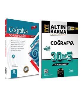 Bilgi Sarmal TYT Coğrafya Soru Bankası ve Altın Karma TYT Coğrafya Deneme Seti 2 Kitap