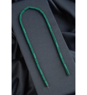 Hematit Doğal Taş Mat Yeşil Dikdörtgen Kesim 4x13mm Dizi [AA]
