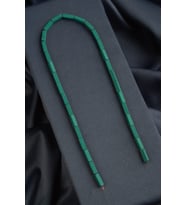 Hematit Doğal Taş Mat Yeşil Dikdörtgen Kesim 4x13mm Dizi [AA]