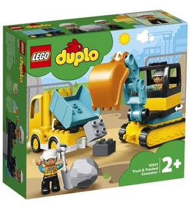 LEGO Duplo 10931 İnşaat Kamyonu ve Paletli Kazıcı (20 Parça)