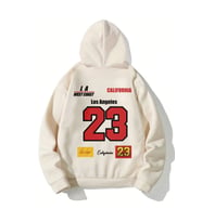 California 23 Baskılı Oversize Sweatshirt (Bej)