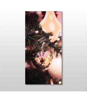 Noel Ağacı Süsü Kanvas Tablo 20x30cm (Karışık)