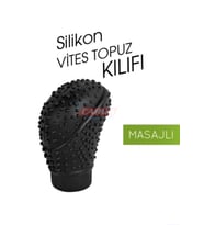 Carub Silikon Vites Topuzu Masajlı Oval Siyah Br6219620