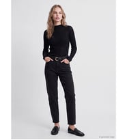 LCW Jeans Siyah Mom Fit Kadın Jean Pantolon
