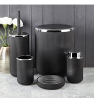 Perotti Lisbone Silver 5 Parça Banyo Takımı Siyah 13166