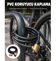 Kalın PVC Kaplamalı Çelik Halat Kilidi Pratik ve Güvenli Günlük Kullanım