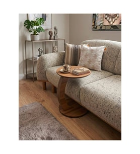 TEKERLEKLİ C SEHPA TEKLİ MDF YAN SEHPA