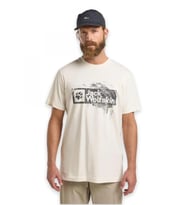Jack Wolfskin Brand Erkek Tişört (Beyaz)