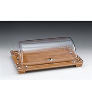 PC ROLLTOP KAPAKLI AHŞAP ALTI FANUS-48X32 CM (çelik kulplu)