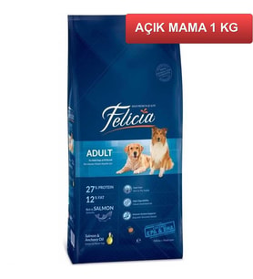Felicia Somonlu Yetişkin Köpek Maması 1 kg AÇIK
