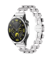 Amazfit GTR 2 2E Lite 47mm Pace (22mm) Kordon Merdiven Dizayn Metal Kordon 96 (Gümüş)