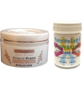 Hintohu Three Brand 100ML Arnavut Aklık +Foot Care Cream 50ML Ayak Bakım Nane Ferahlığı