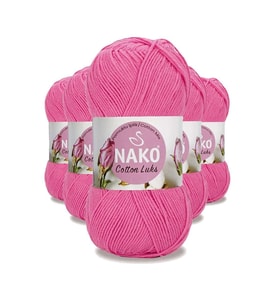 5 Adet Cotton Lüks Yelek Tunik Kazak Bluz Hırka İpi Yünü Koyu Pembe 97550